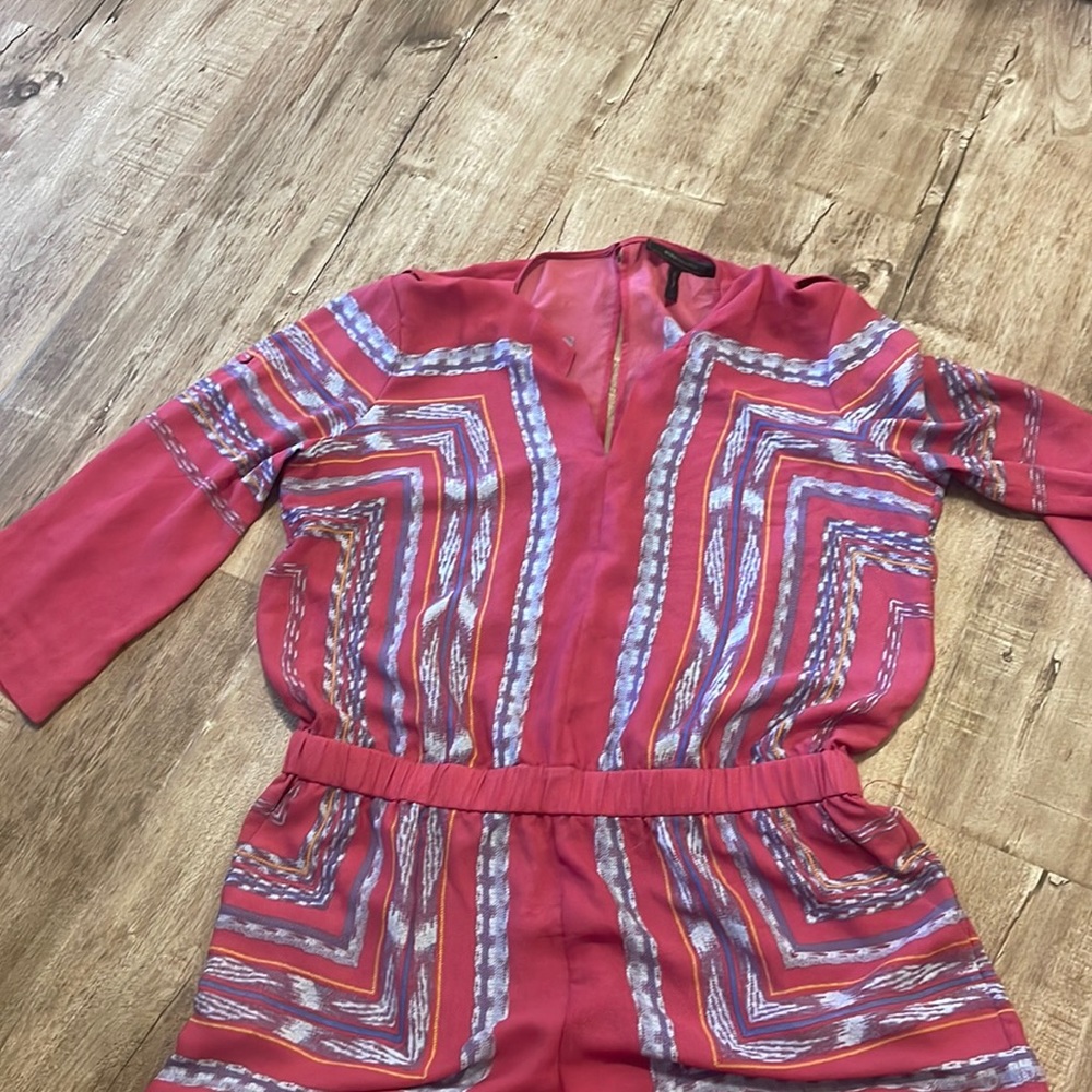 BCBG size large romper multicolored